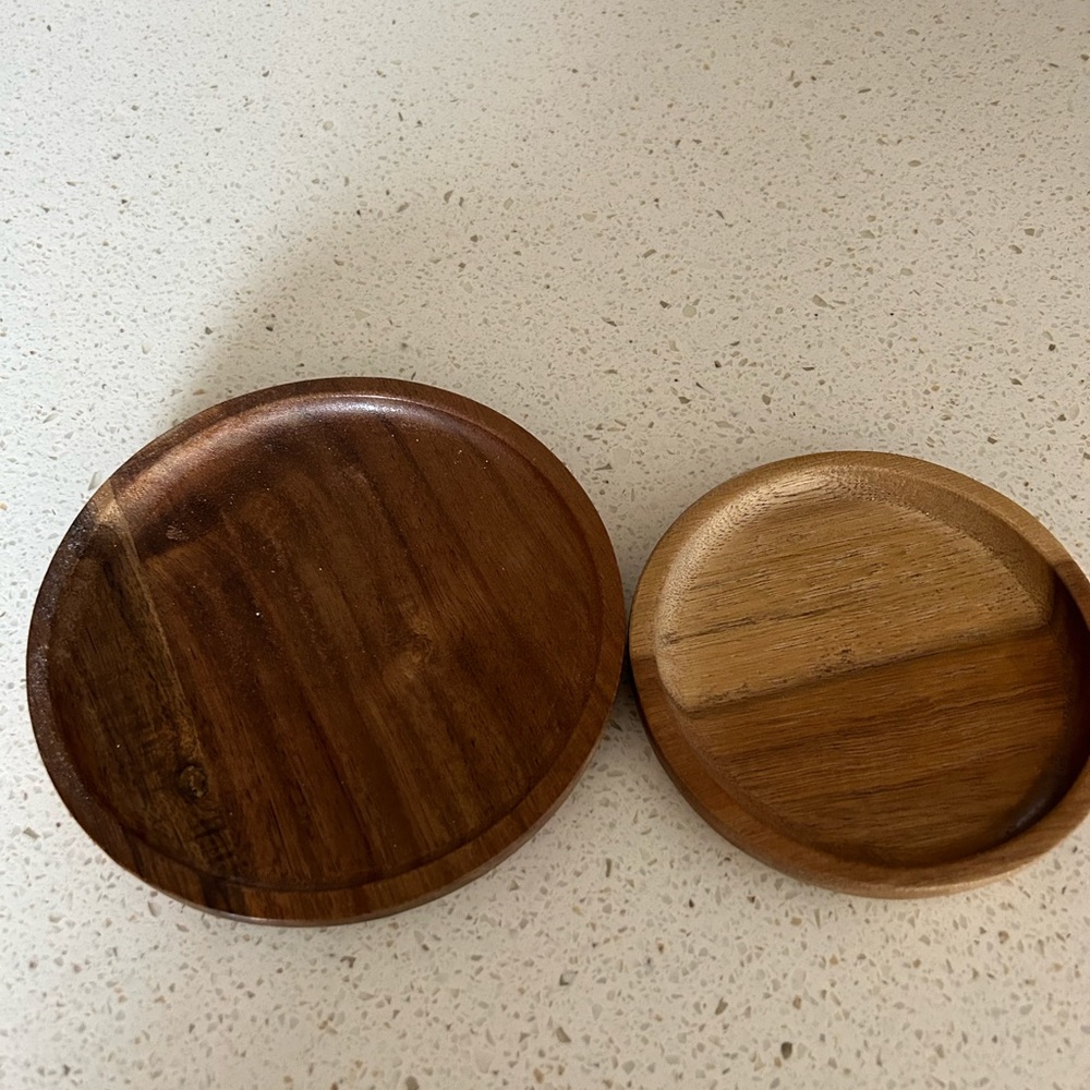 2 sets of Acadia Wood Dishes -NWT